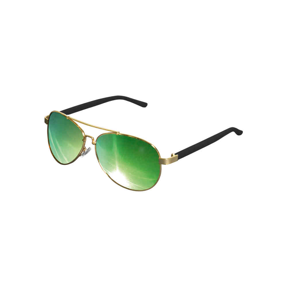 MSTRDS - Sunglasses Mumbo Mirror gold/green one size Sunglasses - Pilot glasses - Gold coloured